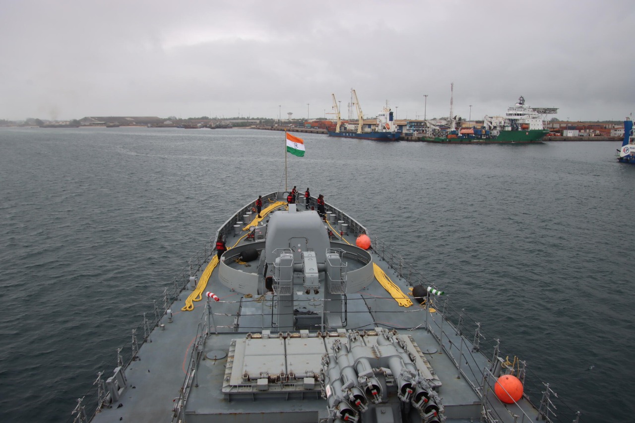 First Visit of Indian Naval Warship at ENS Tarkash Port Gentil, Gabon