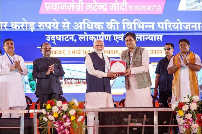PM inaugurates and lays foundation stone of various development projects in West Bengal