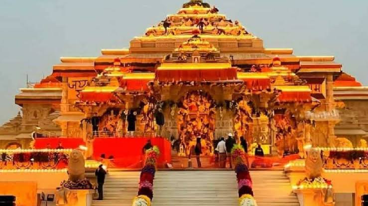 A delegation of 90 NRIs from 30 countries visited the Ram temple