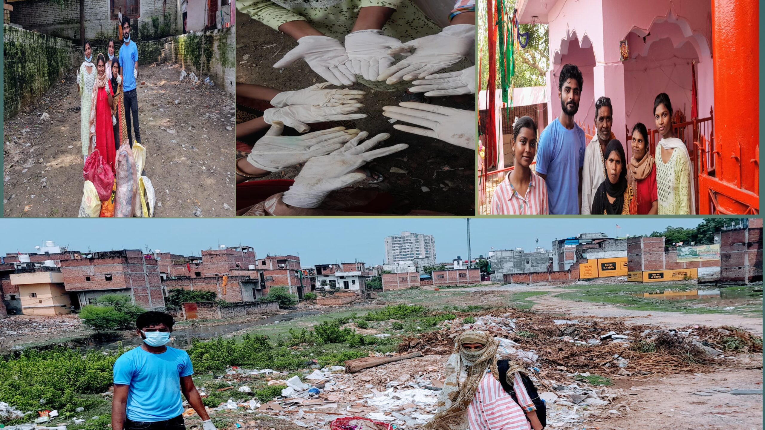 Cleanliness drive at Bhagyanala temple, differently-abled children also support