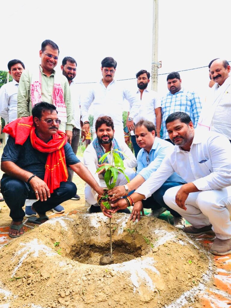 "Under the 'A Tree in Mother's Name' initiative in Gram Sabha Nevada Mangari, trees should be protected just like one's own children" – BJP leader Ravi Shankar Singh.