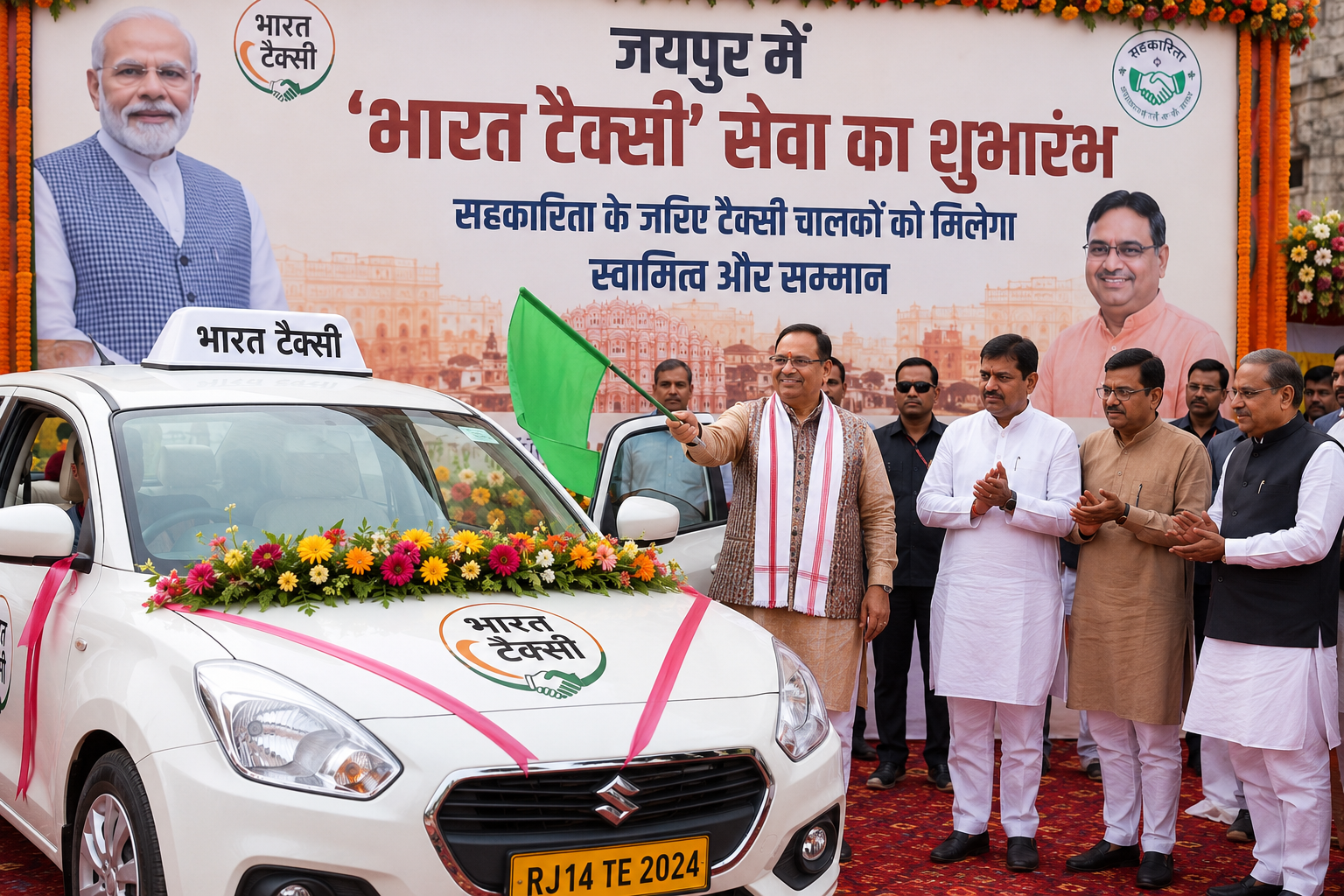 Launch of ‘Bharat Taxi’ service in Jaipur: Taxi drivers to gain ownership and respect through the cooperative model.