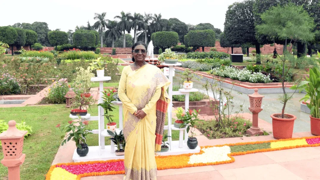 Amrit Udyan is open to the public; the 'Summer Annuals' display features several special attractions, including Aparajita and Rukmini.