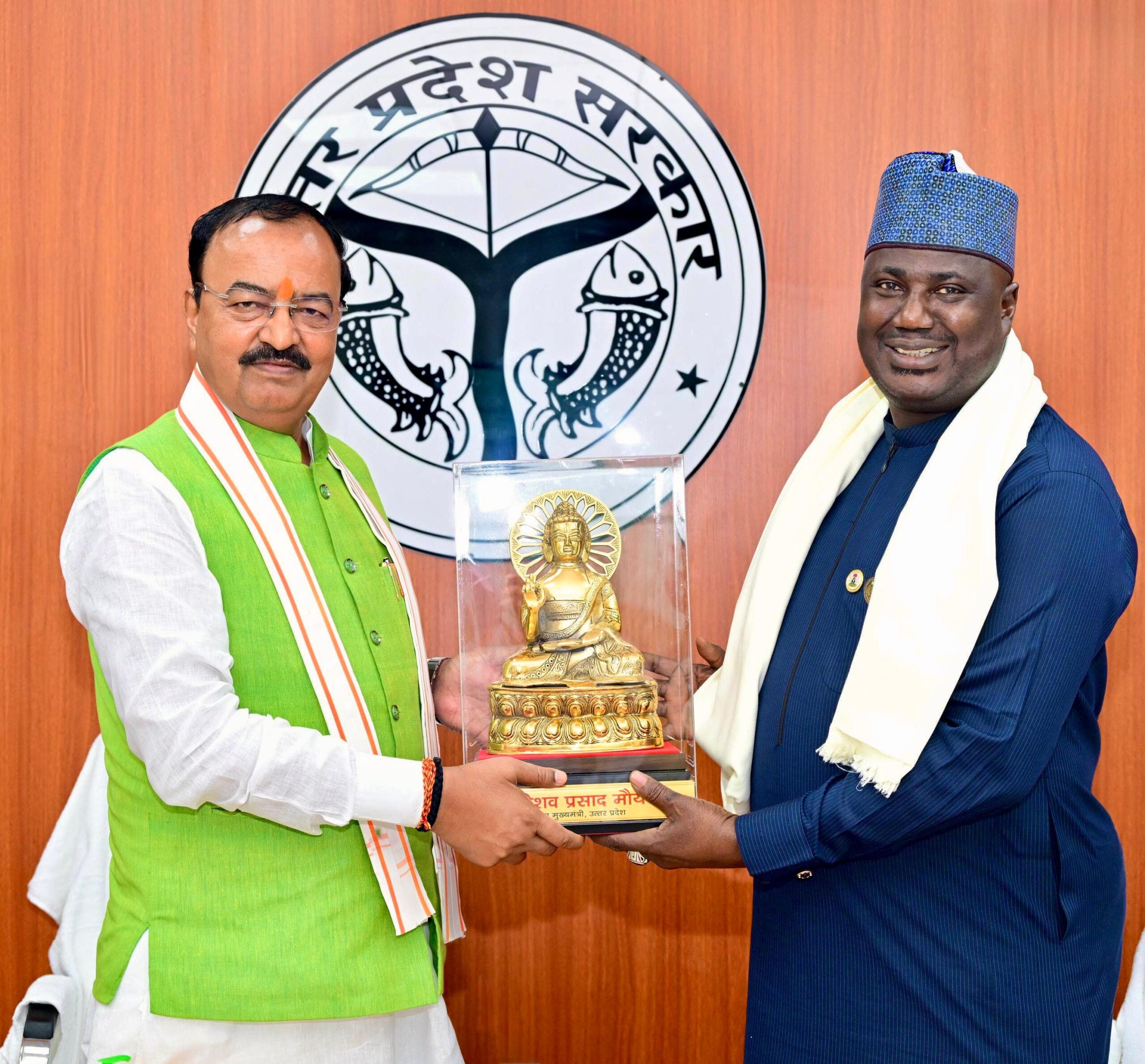 उप मुख्यमंत्री केशव प्रसाद मौर्य ने नाइजीरिया के कृषि एवं खाद्य सुरक्षा राज्य मंत्री सीनेटर डॉ. अलियु साबी अब्दुल्लाही(सीओन) एवं प्रतिनिधिमंडल के साथ की बैठक