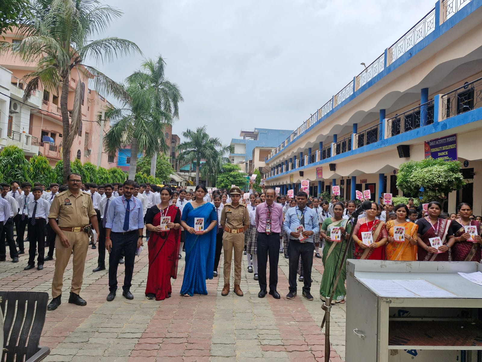 Female students were informed about protection against cybercrime under Mission Shakti.