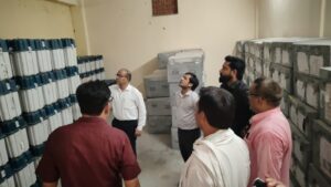 कलेक्ट्रेट स्थित ईवीएम वेयरहाउस का हुआ मासिक निरीक्षण